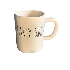 Rae Dunn Early Bird Coffee Tea 16oz White Mug - New
